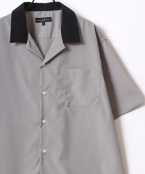 Lazar(ラザル)の「Oversize Drape Open Collar Shirt/オーバーサイズ ドレープ オープンカラー 半袖シャツ/アロハシャツ/無地/総柄/ストライプ/クレイジーパターン/クレリック(シャツ/ブラウス・メンズ・モカ/ブルー系その他/チャコール/ライトグレー/ホワイト/ベージュ系その他/ブラック系その他4/ライトグリーン/ホワイト系その他/ブラック系その他2/ブルー系その他2/ブルー系その他3/グレー系その他/ブラウン系その他/ブルーグレー/ライトブルー/ブラック/ブラウン系その他2/ターコイズブルー/ブラック系その他/ブラック系その他3/ブラック系その他5/ダークグリーン・M/L/LL)」の11枚目の写真