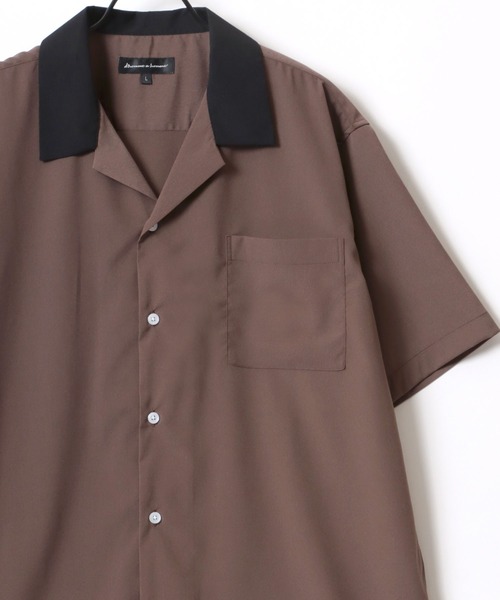 Lazar(ラザル)の「Oversize Drape Open Collar Shirt/オーバーサイズ ドレープ オープンカラー 半袖シャツ/アロハシャツ/無地/総柄/ストライプ/クレイジーパターン/クレリック(シャツ/ブラウス・メンズ・モカ/ブルー系その他/チャコール/ライトグレー/ホワイト/ベージュ系その他/ブラック系その他4/ライトグリーン/ホワイト系その他/ブラック系その他2/ブルー系その他2/ブルー系その他3/グレー系その他/ブラウン系その他/ブルーグレー/ライトブルー/ブラック/ブラウン系その他2/ターコイズブルー/ブラック系その他/ブラック系その他3/ブラック系その他5/ダークグリーン・M/L/LL)」の15枚目の写真