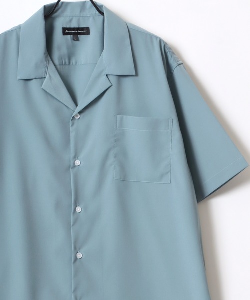 Lazar(ラザル)の「Oversize Drape Open Collar Shirt/オーバーサイズ ドレープ オープンカラー 半袖シャツ/アロハシャツ/無地/総柄/ストライプ/クレイジーパターン/クレリック(シャツ/ブラウス・メンズ・モカ/ブルー系その他/チャコール/ライトグレー/ホワイト/ベージュ系その他/ブラック系その他4/ライトグリーン/ホワイト系その他/ブラック系その他2/ブルー系その他2/ブルー系その他3/グレー系その他/ブラウン系その他/ブルーグレー/ライトブルー/ブラック/ブラウン系その他2/ターコイズブルー/ブラック系その他/ブラック系その他3/ブラック系その他5/ダークグリーン・M/L/LL)」の19枚目の写真
