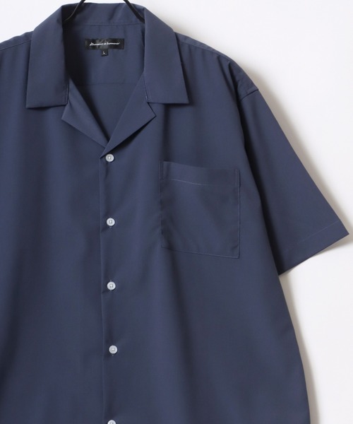 Lazar(ラザル)の「Oversize Drape Open Collar Shirt/オーバーサイズ ドレープ オープンカラー 半袖シャツ/アロハシャツ/無地/総柄/ストライプ/クレイジーパターン/クレリック(シャツ/ブラウス・メンズ・モカ/ブルー系その他/チャコール/ライトグレー/ホワイト/ベージュ系その他/ブラック系その他4/ライトグリーン/ホワイト系その他/ブラック系その他2/ブルー系その他2/ブルー系その他3/グレー系その他/ブラウン系その他/ブルーグレー/ライトブルー/ブラック/ブラウン系その他2/ターコイズブルー/ブラック系その他/ブラック系その他3/ブラック系その他5/ダークグリーン・M/L/LL)」の10枚目の写真
