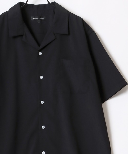Lazar(ラザル)の「Oversize Drape Open Collar Shirt/オーバーサイズ ドレープ オープンカラー 半袖シャツ/アロハシャツ/無地/総柄/ストライプ/クレイジーパターン/クレリック(シャツ/ブラウス・メンズ・モカ/ブルー系その他/チャコール/ライトグレー/ホワイト/ベージュ系その他/ブラック系その他4/ライトグリーン/ホワイト系その他/ブラック系その他2/ブルー系その他2/ブルー系その他3/グレー系その他/ブラウン系その他/ブルーグレー/ライトブルー/ブラック/ブラウン系その他2/ターコイズブルー/ブラック系その他/ブラック系その他3/ブラック系その他5/ダークグリーン・M/L/LL)」の4枚目の写真