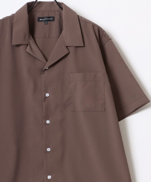 Lazar(ラザル)の「Oversize Drape Open Collar Shirt/オーバーサイズ ドレープ オープンカラー 半袖シャツ/アロハシャツ/無地/総柄/ストライプ/クレイジーパターン/クレリック(シャツ/ブラウス・メンズ・モカ/ブルー系その他/チャコール/ライトグレー/ホワイト/ベージュ系その他/ブラック系その他4/ライトグリーン/ホワイト系その他/ブラック系その他2/ブルー系その他2/ブルー系その他3/グレー系その他/ブラウン系その他/ブルーグレー/ライトブルー/ブラック/ブラウン系その他2/ターコイズブルー/ブラック系その他/ブラック系その他3/ブラック系その他5/ダークグリーン・M/L/LL)」の13枚目の写真