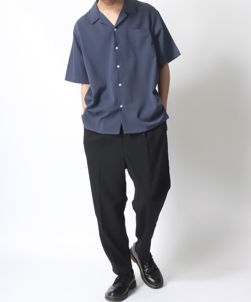 通販 セール】Oversize Drape Open Collar Shirt/オーバーサイズ メンズウェア