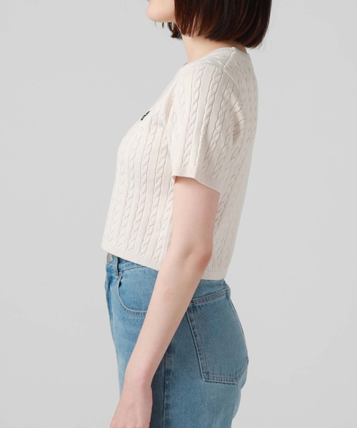 archives(アルシーヴ)の「コンパクトケーブルニット(ニット/セーター・レディース・ブラック/アイボリー/ブルーグレー/オレンジ/ブラウン・MEDIUM)」の13枚目の写真