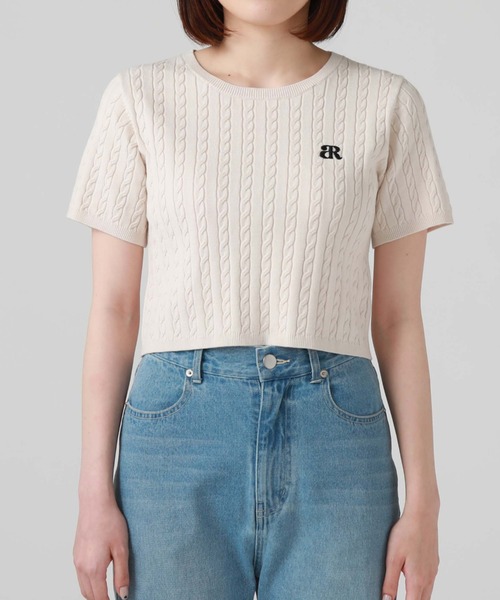 archives(アルシーヴ)の「コンパクトケーブルニット(ニット/セーター・レディース・ブラック/アイボリー/ブルーグレー/オレンジ/ブラウン・MEDIUM)」の19枚目の写真