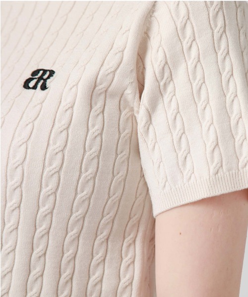 archives(アルシーヴ)の「コンパクトケーブルニット(ニット/セーター・レディース・ブラック/アイボリー/ブルーグレー/オレンジ/ブラウン・MEDIUM)」の16枚目の写真