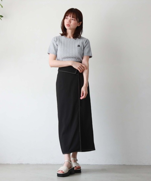 archives(アルシーヴ)の「コンパクトケーブルニット(ニット/セーター・レディース・ブラック/アイボリー/ブルーグレー/オレンジ/ブラウン・MEDIUM)」の20枚目の写真