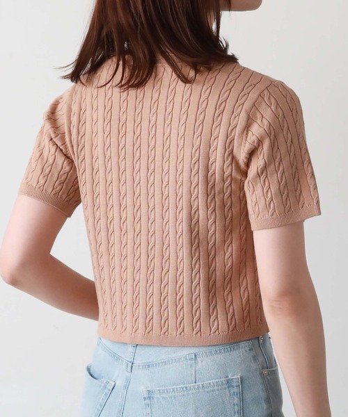 archives(アルシーヴ)の「コンパクトケーブルニット(ニット/セーター・レディース・ブラック/アイボリー/ブルーグレー/オレンジ/ブラウン・MEDIUM)」の18枚目の写真