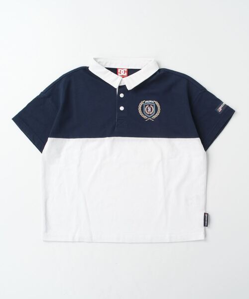 DC（ディーシー）の「DC/ディーシー キッズ ポロシャツ YPL232605（ポロシャツ・キッズ・ネイビー×ホワイト/グリーン系その他・150cm/140cm/130cm/160cm）」の2枚目の写真