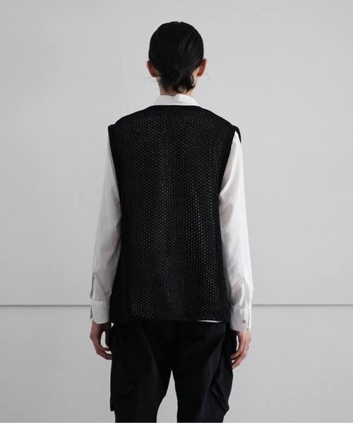 O（オー）の「yass ZIP KNIT VEST（ベスト・メンズ・ブラック・1/2）」の5枚目の写真