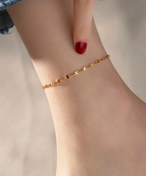 CERCA（チェルカ）の「urbanfemine./[サージカルステンレス]デザインチェーンアンクレット U7026（アンクレット・レディース・イエローゴールド/ホワイトゴールド/ピンクゴールド・FREE）」の3枚目の写真