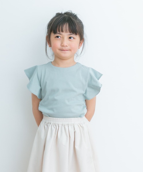 URBAN RESEARCH DOORS(アーバンリサーチドアーズ)の「フレアノースリーブプルオーバー(KIDS)(Tシャツ/カットソー・キッズ・オフホワイト/ミント・105/120/135)」の16枚目の写真