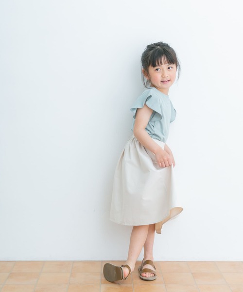 URBAN RESEARCH DOORS(アーバンリサーチドアーズ)の「フレアノースリーブプルオーバー(KIDS)(Tシャツ/カットソー・キッズ・オフホワイト/ミント・105/120/135)」の13枚目の写真