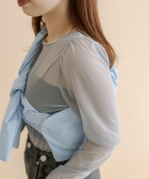 チュールフェザーTOPS(M OFF WHITE): トップス｜PMbox P&M