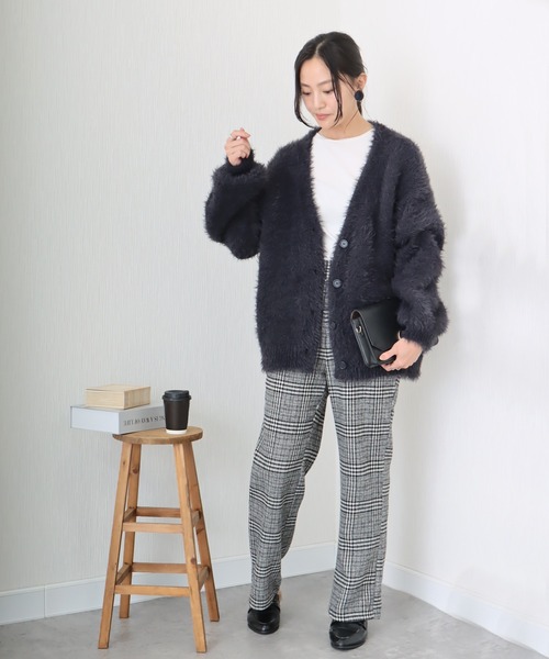 libelle more(リベル モア)の「シャギーニットカーディガン(カーディガン/ボレロ・レディース・ベージュ/ダークグレー/マスタード/アイボリー/ブルーグリーン・L/M)」の18枚目の写真