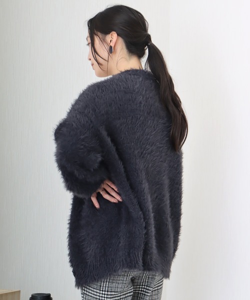 libelle more(リベル モア)の「シャギーニットカーディガン(カーディガン/ボレロ・レディース・ベージュ/ダークグレー/マスタード/アイボリー/ブルーグリーン・L/M)」の22枚目の写真