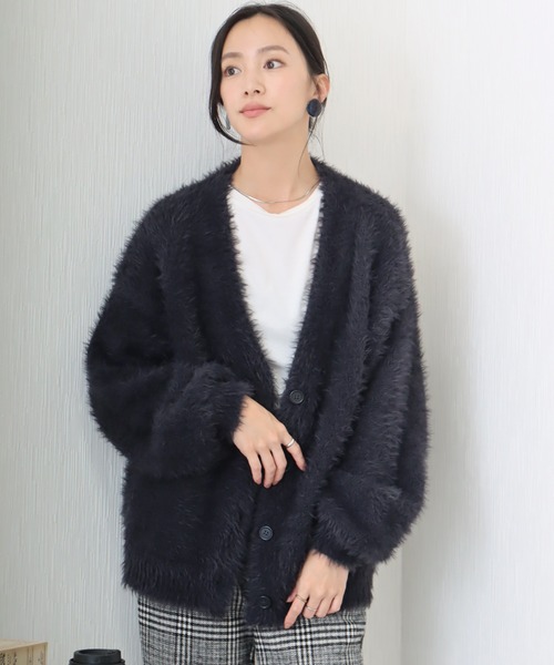 libelle more(リベル モア)の「シャギーニットカーディガン(カーディガン/ボレロ・レディース・ベージュ/ダークグレー/マスタード/アイボリー/ブルーグリーン・L/M)」の20枚目の写真