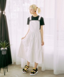 PUNYUS | 2WAYサロペットティアードワンピース(ワンピース)