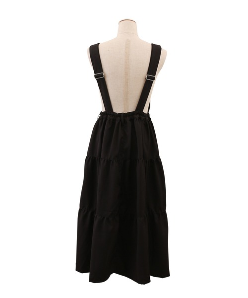 PUNYUS（プニュズ）の「2WAYサロペットティアードワンピース（ワンピース・レディース・ブラック/サックスブルー/アイボリー・3/4/1/2）」の20枚目の写真