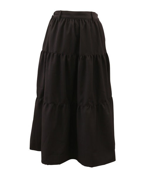 PUNYUS（プニュズ）の「2WAYサロペットティアードワンピース（ワンピース・レディース・ブラック/サックスブルー/アイボリー・3/4/1/2）」の21枚目の写真