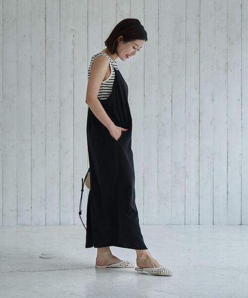 coen（コーエン）の「Iラインキャミワンピース（ワンピース・レディース・ブラック/コバルトブルー・M/L）」の9枚目の写真