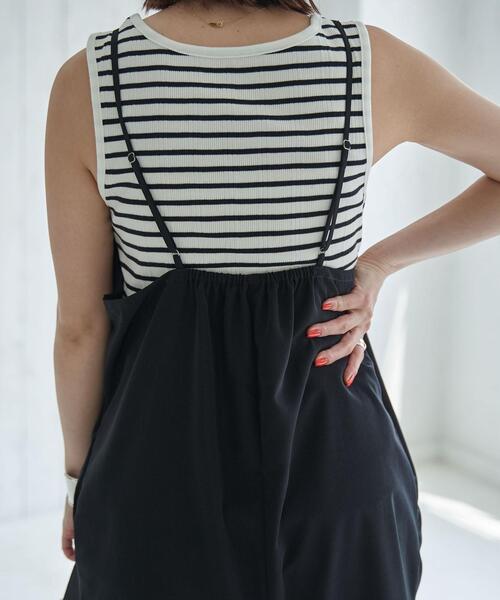 coen（コーエン）の「Iラインキャミワンピース（ワンピース・レディース・ブラック/コバルトブルー・M/L）」の12枚目の写真