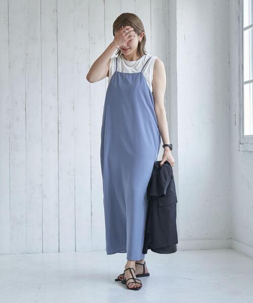 coen（コーエン）の「Iラインキャミワンピース（ワンピース・レディース・ブラック/コバルトブルー・M/L）」の16枚目の写真