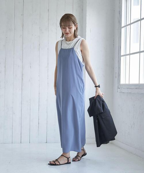 coen（コーエン）の「Iラインキャミワンピース（ワンピース・レディース・ブラック/コバルトブルー・M/L）」の17枚目の写真