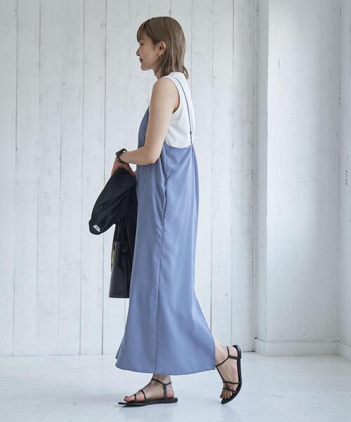 coen（コーエン）の「Iラインキャミワンピース（ワンピース・レディース・ブラック/コバルトブルー・M/L）」の19枚目の写真