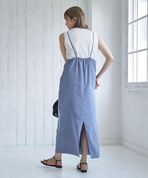 coen（コーエン）の「Iラインキャミワンピース（ワンピース・レディース・ブラック/コバルトブルー・M/L）」の20枚目の写真