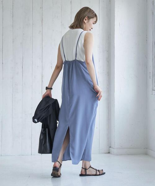 coen（コーエン）の「Iラインキャミワンピース（ワンピース・レディース・ブラック/コバルトブルー・M/L）」の21枚目の写真