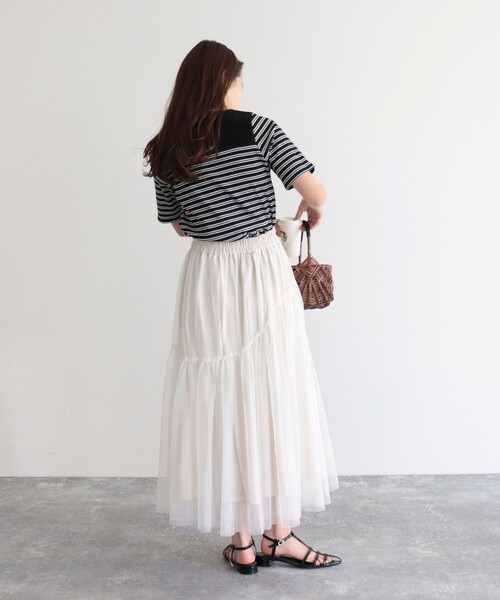 fredy emue（フレディエミュ）の「テレコパネルボーダープルオーバーカットソー（Tシャツ/カットソー・レディース・ブラック系その他/グレー系その他/ホワイト系その他・38）」の17枚目の写真