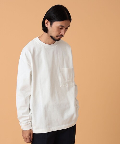 BEAMS LIGHTS(ビームスライツ)の「BEAMS LIGHTS / エクストラ ヘビーウェイト ロングスリーブ Tシャツ(Tシャツ/カットソー・メンズ・ホワイト/ブラウン/ライトブルー・SMALL/MEDIUM/LARGE)」の4枚目の写真