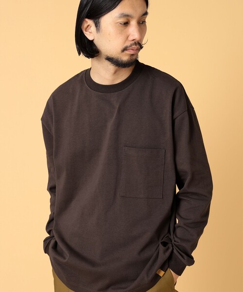 BEAMS LIGHTS(ビームスライツ)の「BEAMS LIGHTS / エクストラ ヘビーウェイト ロングスリーブ Tシャツ(Tシャツ/カットソー・メンズ・ホワイト/ブラウン/ライトブルー・SMALL/MEDIUM/LARGE)」の9枚目の写真