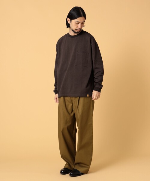 BEAMS LIGHTS(ビームスライツ)の「BEAMS LIGHTS / エクストラ ヘビーウェイト ロングスリーブ Tシャツ(Tシャツ/カットソー・メンズ・ホワイト/ブラウン/ライトブルー・SMALL/MEDIUM/LARGE)」の11枚目の写真