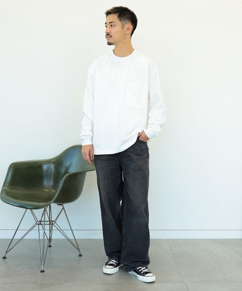 BEAMS LIGHTS(ビームスライツ)の「BEAMS LIGHTS / エクストラ ヘビーウェイト ロングスリーブ Tシャツ(Tシャツ/カットソー・メンズ・ホワイト/ブラウン/ライトブルー・SMALL/MEDIUM/LARGE)」の21枚目の写真