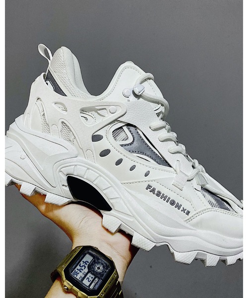 Burner（バーナー）の「【OKUOKU Recommend Select】　ワンカラー厚底ダッドスニーカー　oku-shoes-689306185531-55 M（スニーカー・レディース・ブラック/ホワイト系その他/ベージュ/ホワイト・40/41/42/39/43）」の8枚目の写真