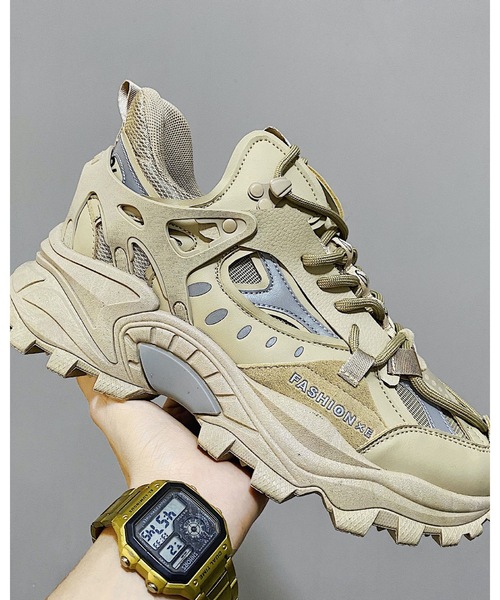 Burner（バーナー）の「【OKUOKU Recommend Select】　ワンカラー厚底ダッドスニーカー　oku-shoes-689306185531-55 M（スニーカー・レディース・ブラック/ホワイト系その他/ベージュ/ホワイト・40/41/42/39/43）」の17枚目の写真