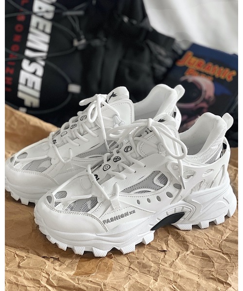 Burner（バーナー）の「【OKUOKU Recommend Select】　ワンカラー厚底ダッドスニーカー　oku-shoes-689306185531-55 M（スニーカー・レディース・ブラック/ホワイト系その他/ベージュ/ホワイト・40/41/42/39/43）」の20枚目の写真