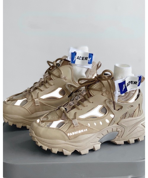 Burner（バーナー）の「【OKUOKU Recommend Select】　ワンカラー厚底ダッドスニーカー　oku-shoes-689306185531-55 M（スニーカー・レディース・ブラック/ホワイト系その他/ベージュ/ホワイト・40/41/42/39/43）」の11枚目の写真