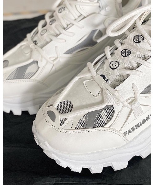 Burner（バーナー）の「【OKUOKU Recommend Select】　ワンカラー厚底ダッドスニーカー　oku-shoes-689306185531-55 M（スニーカー・レディース・ブラック/ホワイト系その他/ベージュ/ホワイト・40/41/42/39/43）」の18枚目の写真