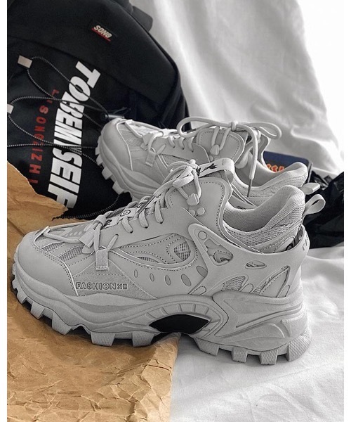 Burner（バーナー）の「【OKUOKU Recommend Select】　ワンカラー厚底ダッドスニーカー　oku-shoes-689306185531-55 M（スニーカー・レディース・ブラック/ホワイト系その他/ベージュ/ホワイト・40/41/42/39/43）」の15枚目の写真