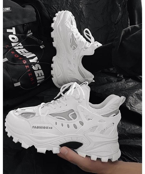 Burner（バーナー）の「【OKUOKU Recommend Select】　ワンカラー厚底ダッドスニーカー　oku-shoes-689306185531-55 M（スニーカー・レディース・ブラック/ホワイト系その他/ベージュ/ホワイト・40/41/42/39/43）」の14枚目の写真