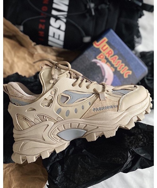 Burner（バーナー）の「【OKUOKU Recommend Select】　ワンカラー厚底ダッドスニーカー　oku-shoes-689306185531-55 M（スニーカー・レディース・ブラック/ホワイト系その他/ベージュ/ホワイト・40/41/42/39/43）」の21枚目の写真