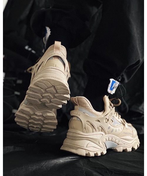 Burner（バーナー）の「【OKUOKU Recommend Select】　ワンカラー厚底ダッドスニーカー　oku-shoes-689306185531-55 M（スニーカー・レディース・ブラック/ホワイト系その他/ベージュ/ホワイト・40/41/42/39/43）」の12枚目の写真