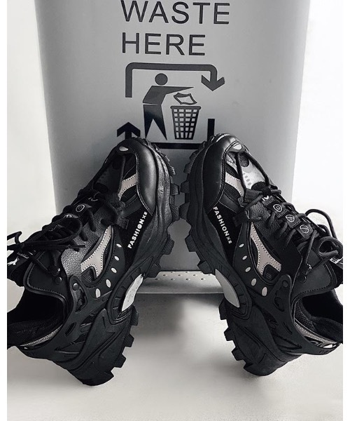 Burner（バーナー）の「【OKUOKU Recommend Select】　ワンカラー厚底ダッドスニーカー　oku-shoes-689306185531-55 M（スニーカー・レディース・ブラック/ホワイト系その他/ベージュ/ホワイト・40/41/42/39/43）」の7枚目の写真