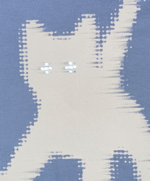 Tシャツ・カットソー AEAE FLASHED CATS EYE CROP TSHIRTS Skyblue A231WTS02SB AEAE] FLASHED CATS EYE CROP T-SHIRTS [Skyblue] 正規品 韓国