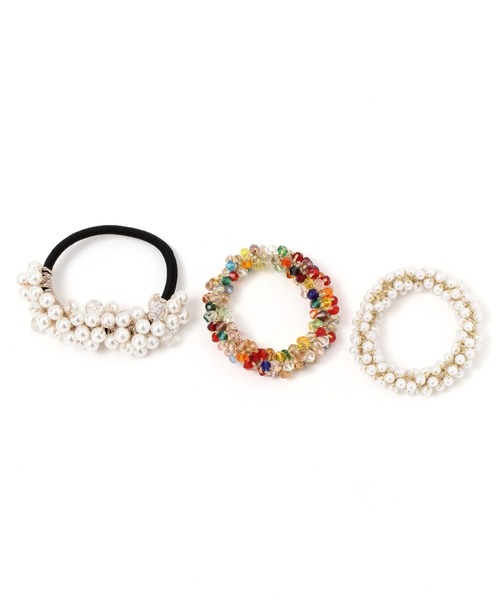 GLOBAL WORK（グローバルワーク）の「SETヘアゴム/962725（ヘアゴム・レディース・ホワイト系その他/その他3/ブラック/その他1/ホワイト/ダークブラウン/その他2/ホワイト系その他2/グレー/ベージュ/ホワイト系その他3・FREE）」の4枚目の写真