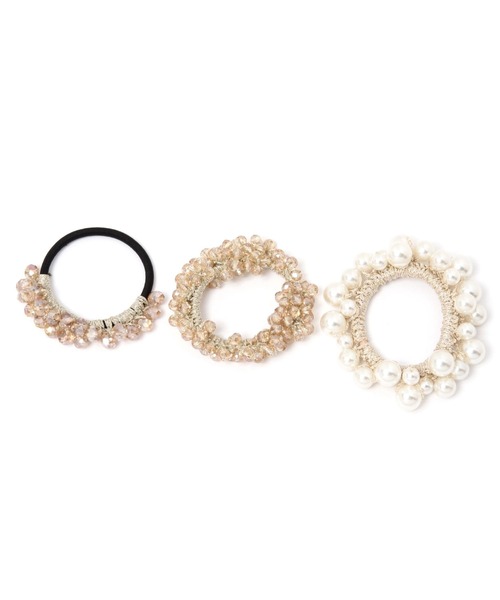 GLOBAL WORK（グローバルワーク）の「SETヘアゴム/962725（ヘアゴム・レディース・ホワイト系その他/その他3/ブラック/その他1/ホワイト/ダークブラウン/その他2/ホワイト系その他2/グレー/ベージュ/ホワイト系その他3・FREE）」の5枚目の写真