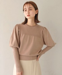 CLEIO | 【CLEIO】ランダムリブパフスリーブニット(ニット/セーター)